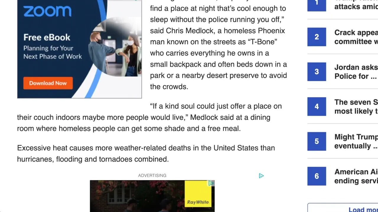 數百名無家可歸者死於酷熱