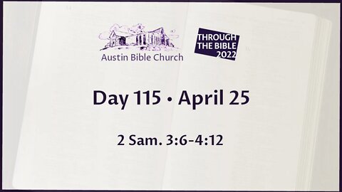 Through the Bible 2022 (Day 115)