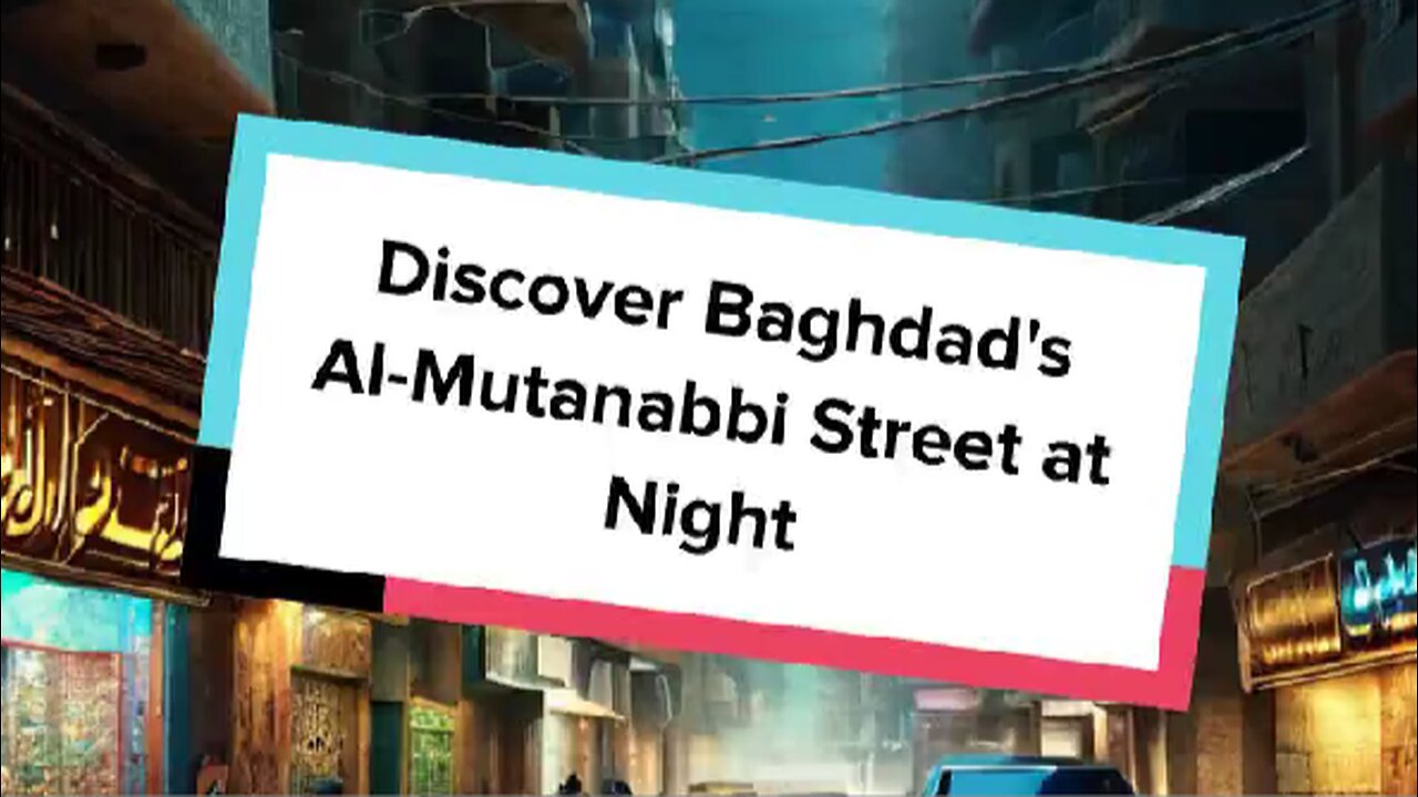 Discover Baghdad's Al-Mutanabbi Street at Night