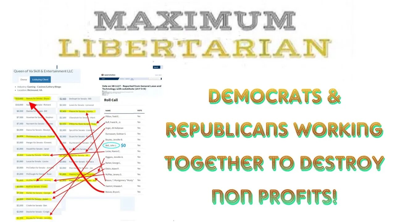 Commonwealth of Virginia's representatives hate Non-Profits