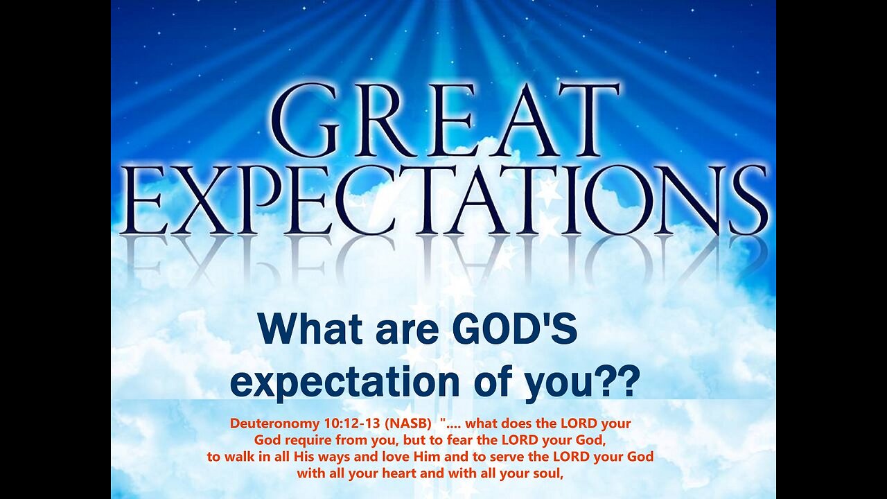 Know GOD'S Expectations