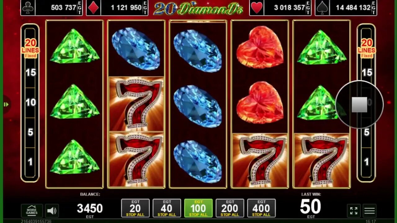 20 Diamonds EGT