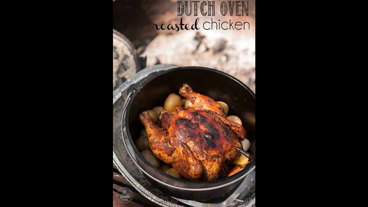 Camping_Dutch_Oven_chicken_cooking