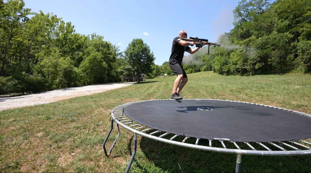 (The BellLife Bangs) Barrett 50 Cal VS Trampoline!!!