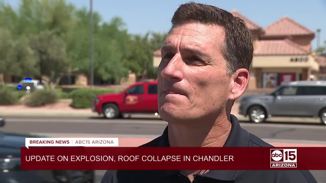 Fire officials provide update on Chandler explosion, roof collapse