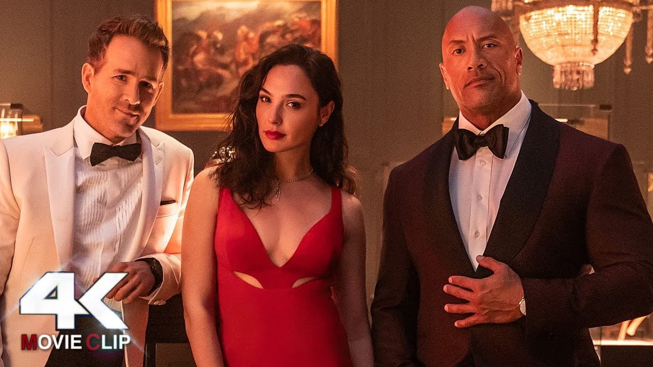 red notice trailer 2021) Gal Gadot, Dwayne Johnson, Ryan Reynolds