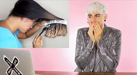 HAIRDRESSER REACTS TO DIY BOX DYE OMBRE FAILS! |bradmondo