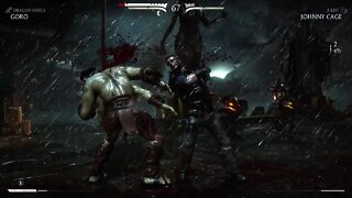 Mortal Kombat X: Goro (Dragon Fangs) vs Johnny Cage (A-List) - 1440p No Commentary