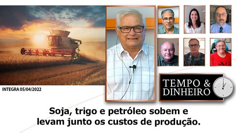 Soja, trigo e petróleo sobem e levam junto os custos de produção.