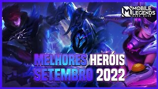 TOP 3 MELHORES heróis de cada CLASSE | SETEMBRO 2022 | MLBB