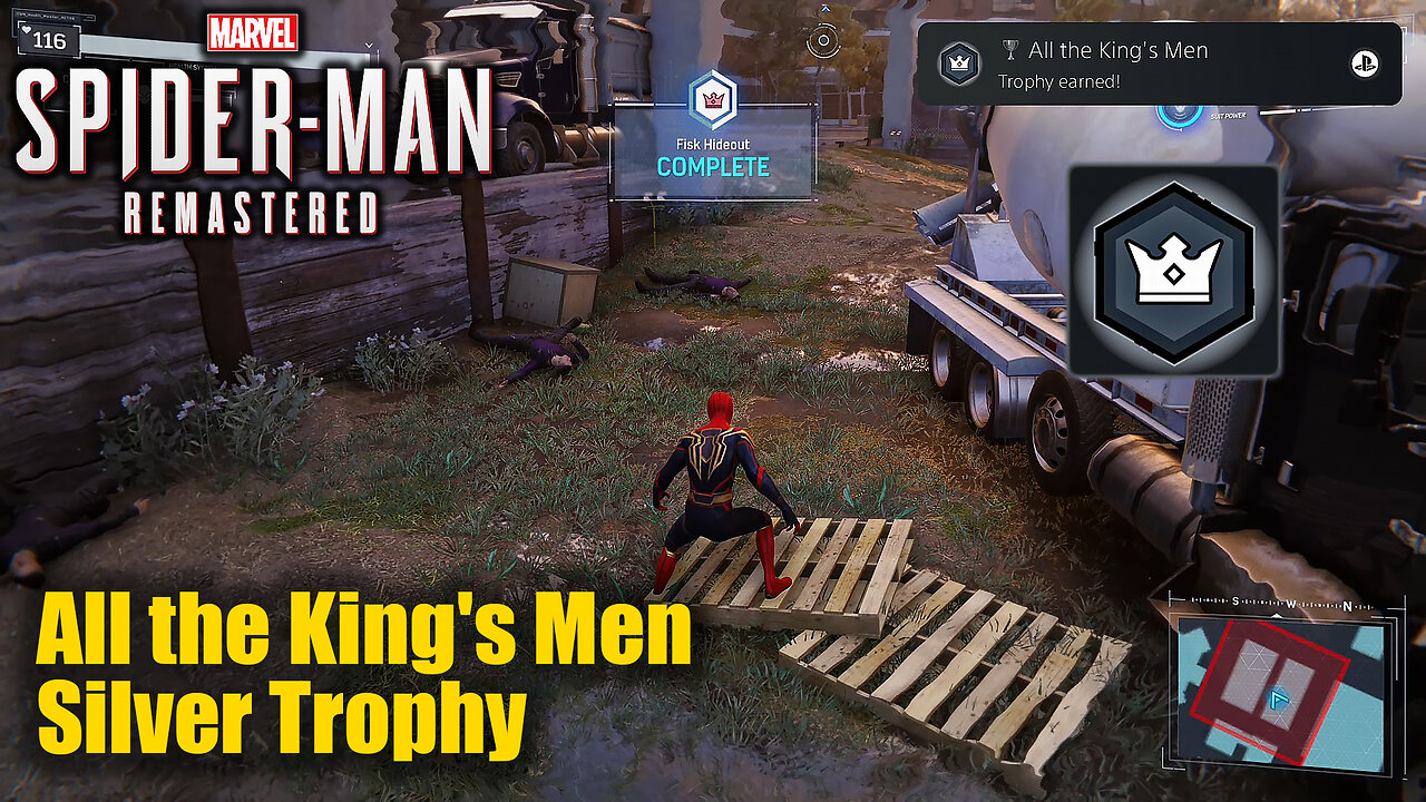 Marvel's Spider-Man Remastered PS5 - All the King's Men Trophy Guide (Take down each Fisk Hideout)