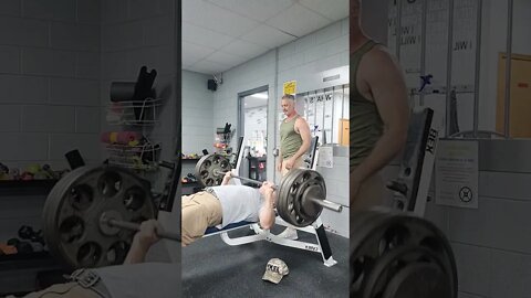 385lbs Raw Bench, Thursday, 61 years old