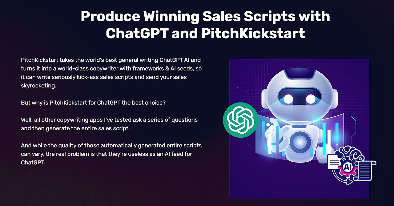 Produce Winning Sales Scripts with ChatGPT and PitchKickstart