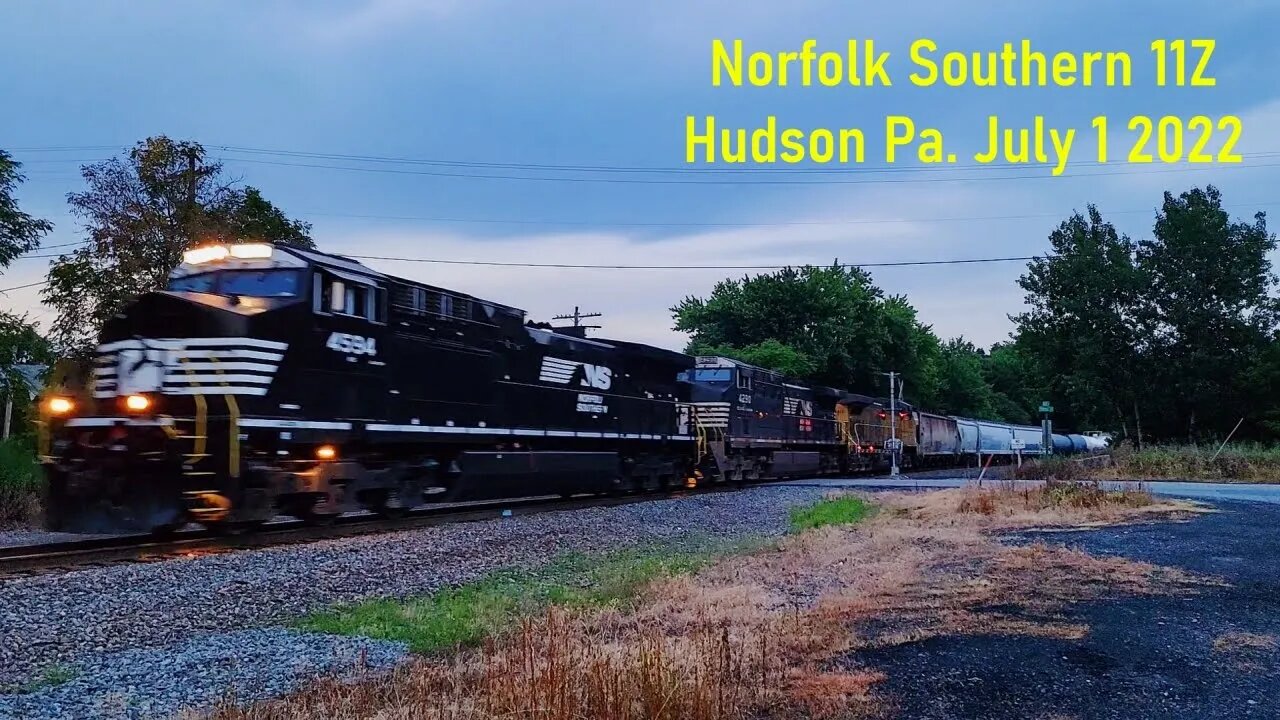 Shiny New Norfolk Southern 4594 & UP Power on NS-11Z Hudson Pa. July 1 2022 #NS11Z #HudsonPa