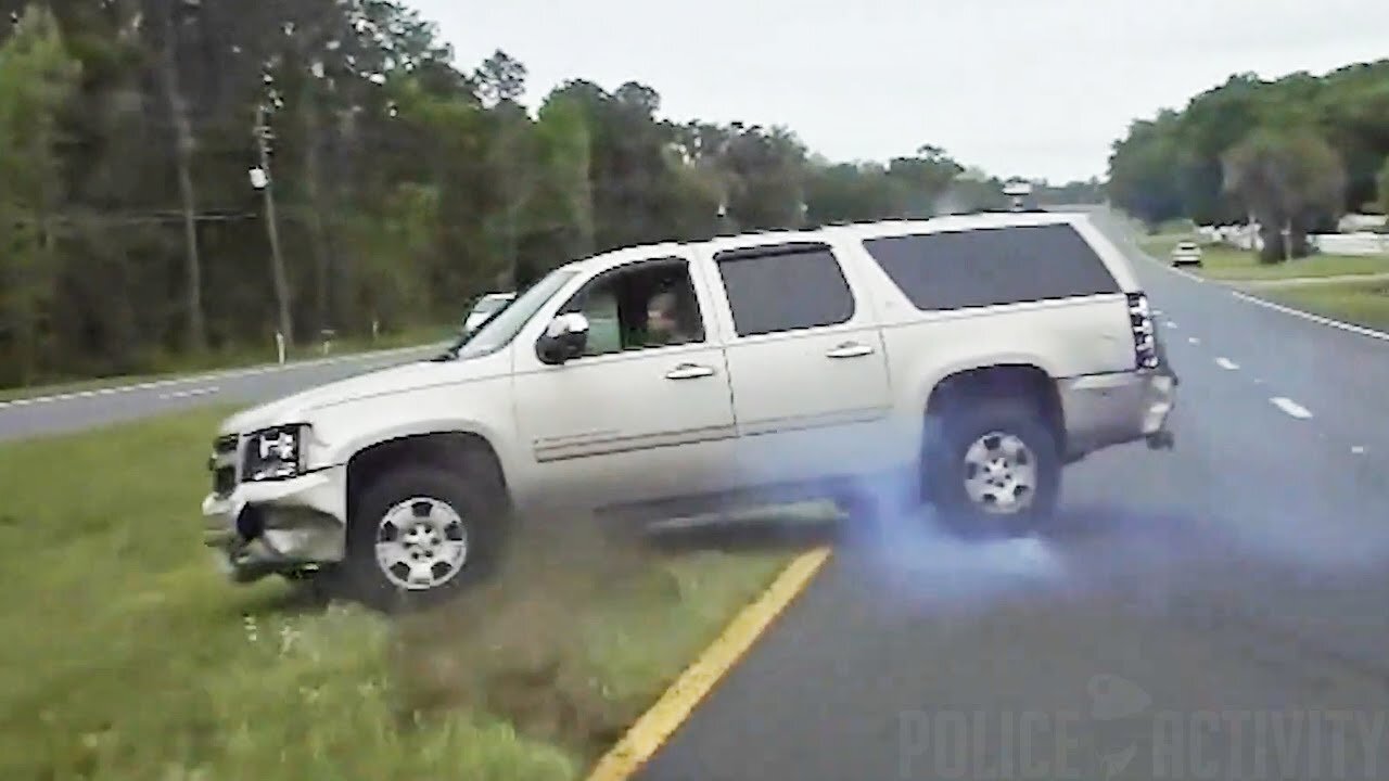 Intense High Speed Sheriff Pursuit Ends With PIT Maneuver in Marion County, Florida