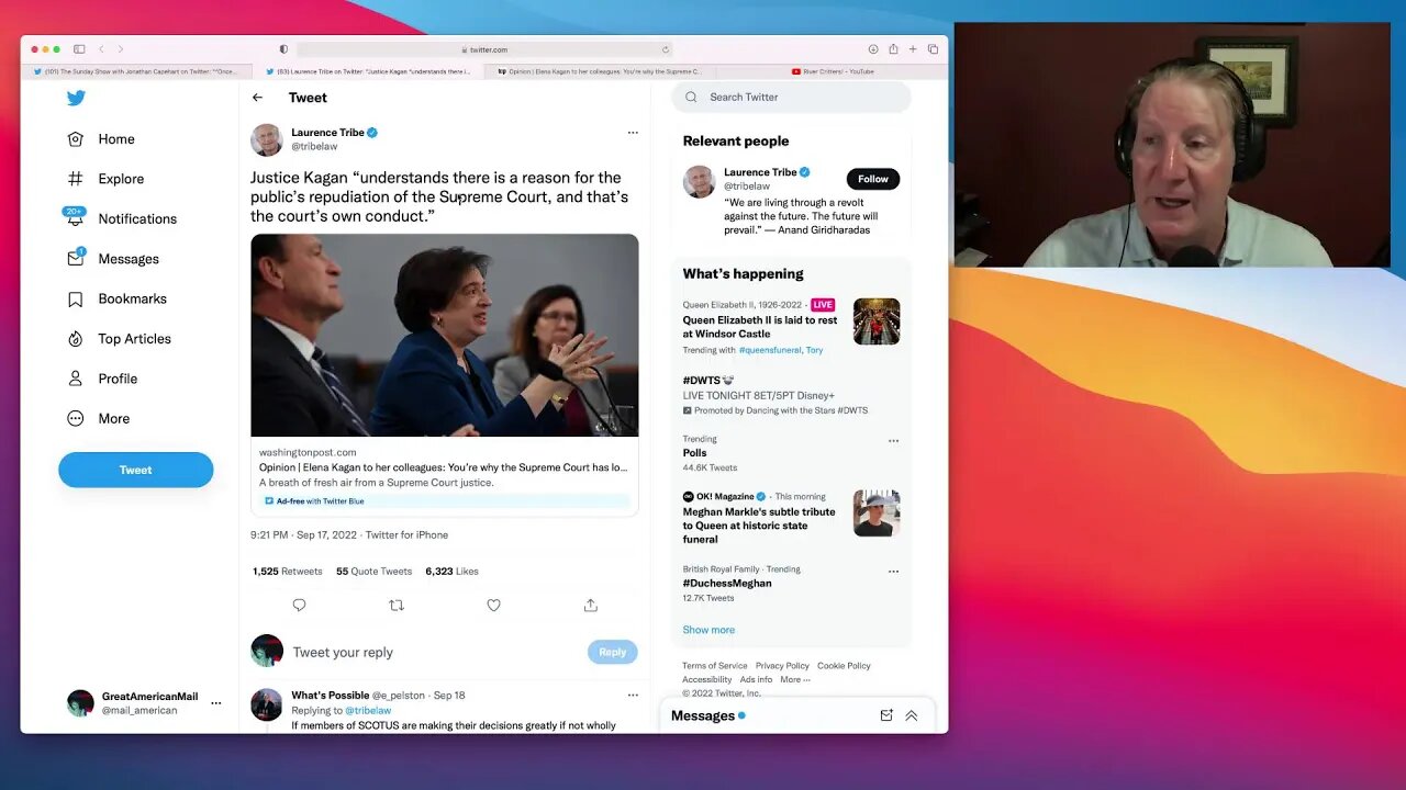 GAMcast Live! Biggest Story of September 19, 2022. Left’s continued assault on the judiciary.