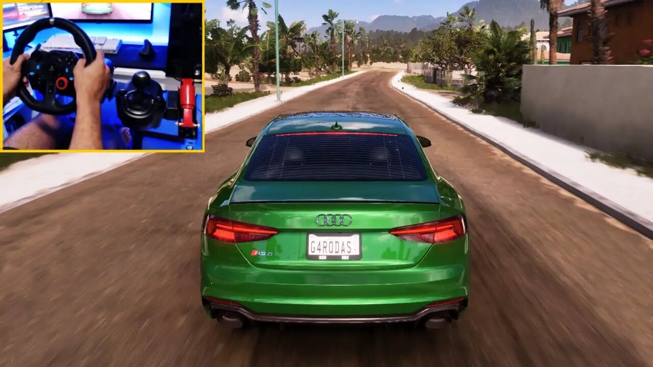 FORZA HORIZON 5 Steering Wheel G29 GAMEPLAY - AUDI RS 5 COUPE 2018