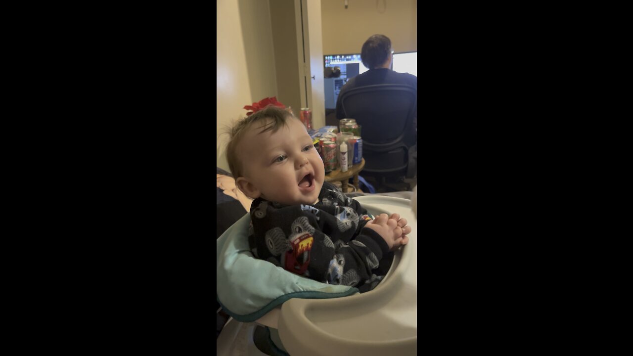 Baby laughing