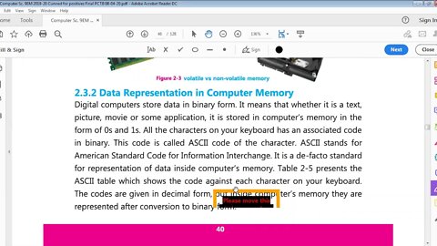 Class 9th | Computer | Lecture 1 | Memory