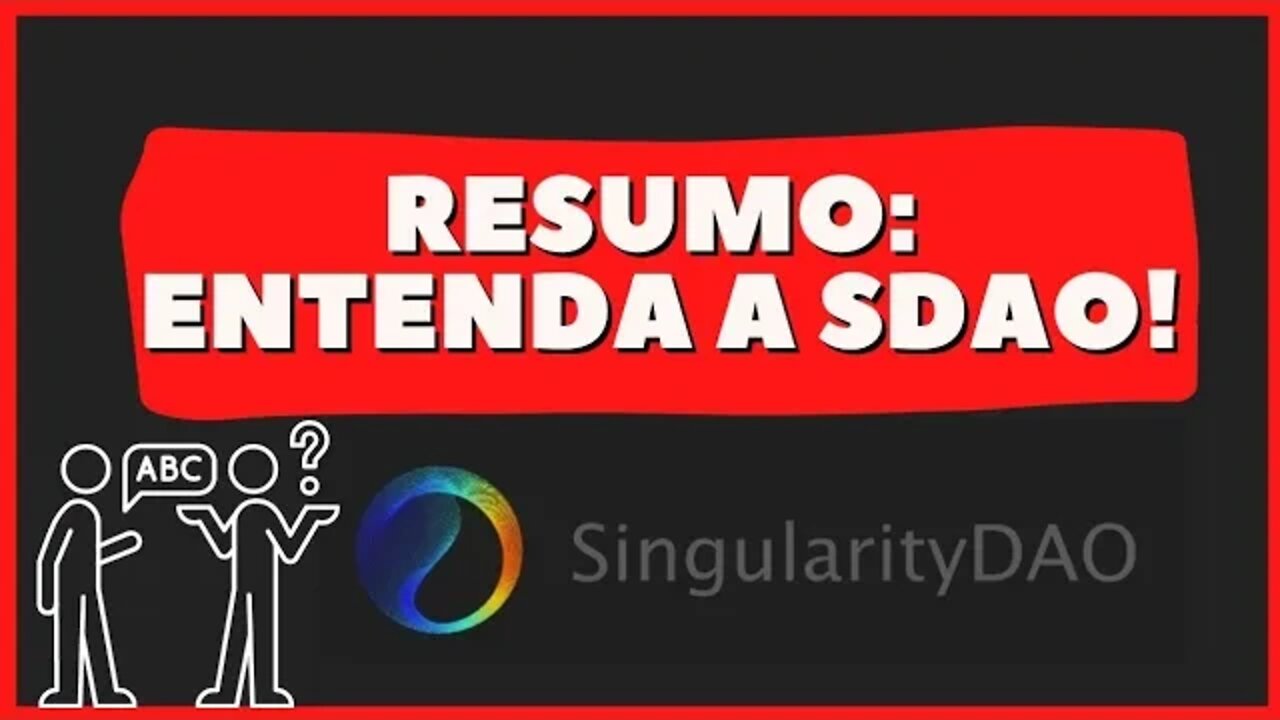 RESUMÃO: ENTENDA OS TOKENS AGIX E SDAO EM 2022 (DE FORMA SIMPLES!)