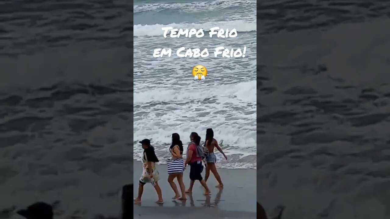 Cabo Frio [ Praia do Forte] Muito Frio e chuva! #shorts