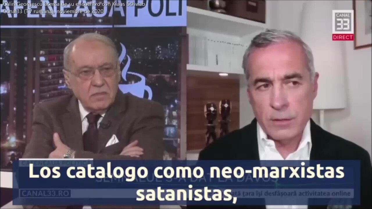 Calin Georgescu sobre Klaus Swachb y la ONU: una especie diferente, neo-marxistas satanistas