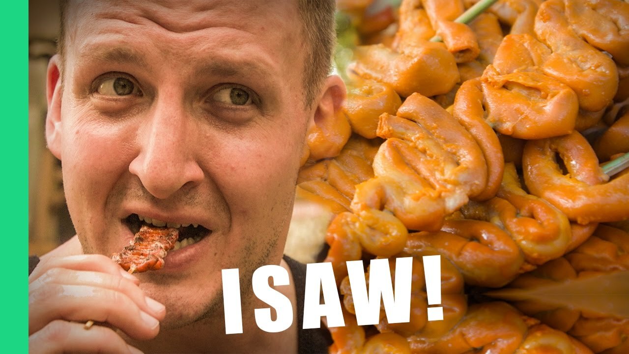 Chicken Intestine (Isaw) - Philippines [Best Ever Food Review Show]