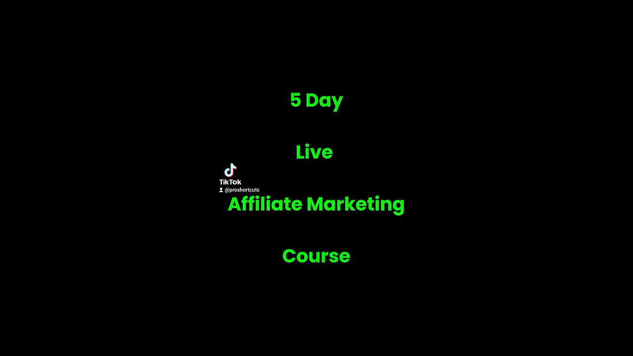 5 Day Live Course LIMITED SPOTS