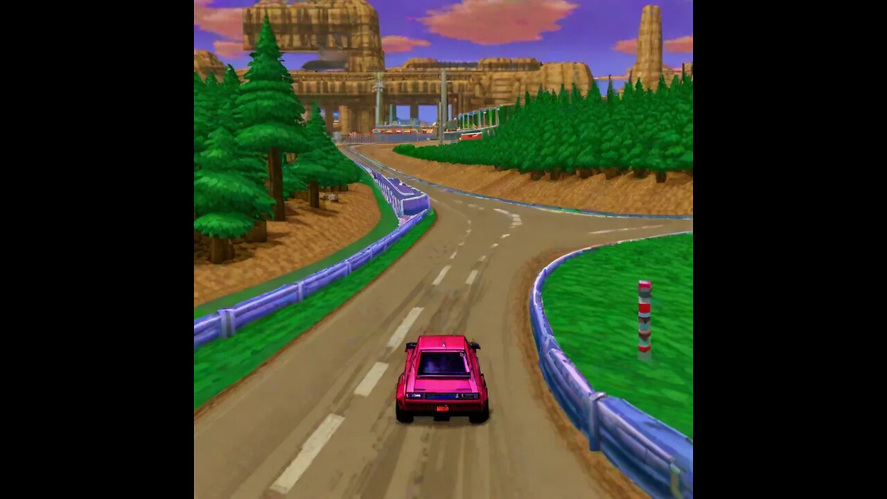 AI generated today: screenshot 1997 racing simulation with full roads!