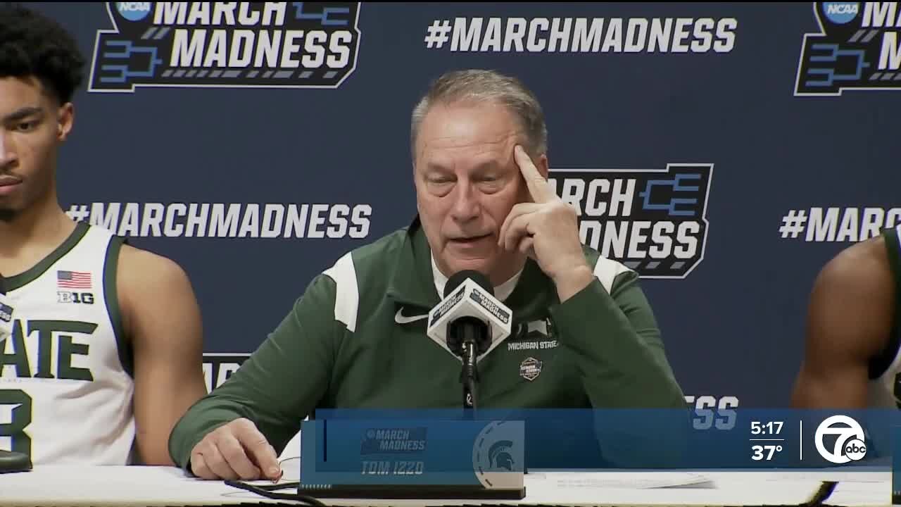 Tom izzo, Jaden Akins react to Michigan State's win over USC