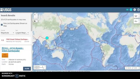 20 Largest Earthquakes Of Record!