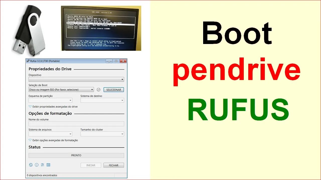 Como criar um pendrive de boot com RUFUS