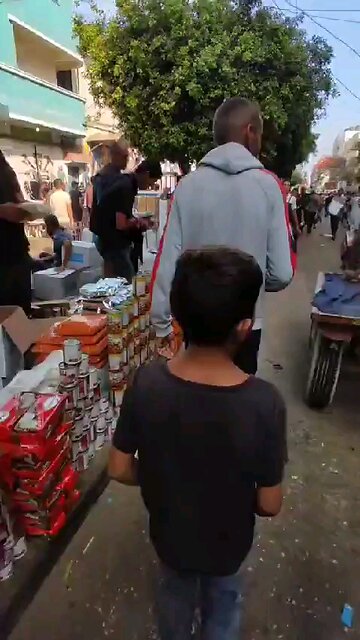 A market in Deir al-Balah, central Gaza this week. Starvation? I don't think so!