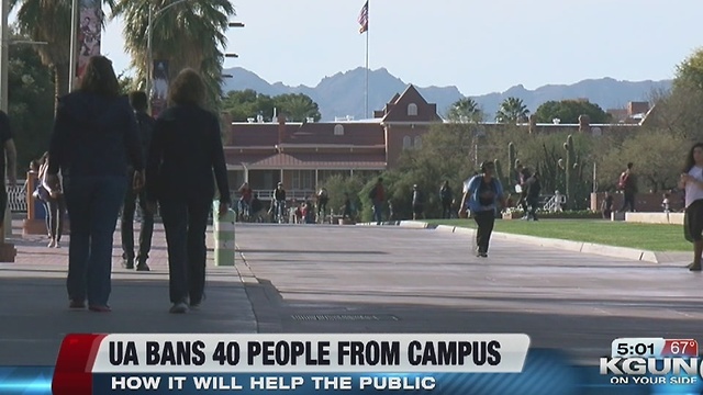 UA releases list of people banned from campus