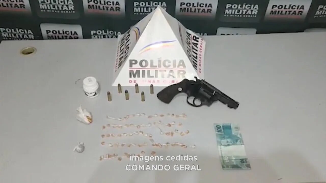 Preso com 75 pedras de crack, arma de fogo e outros materiais no Vitória em Gov. Valadares