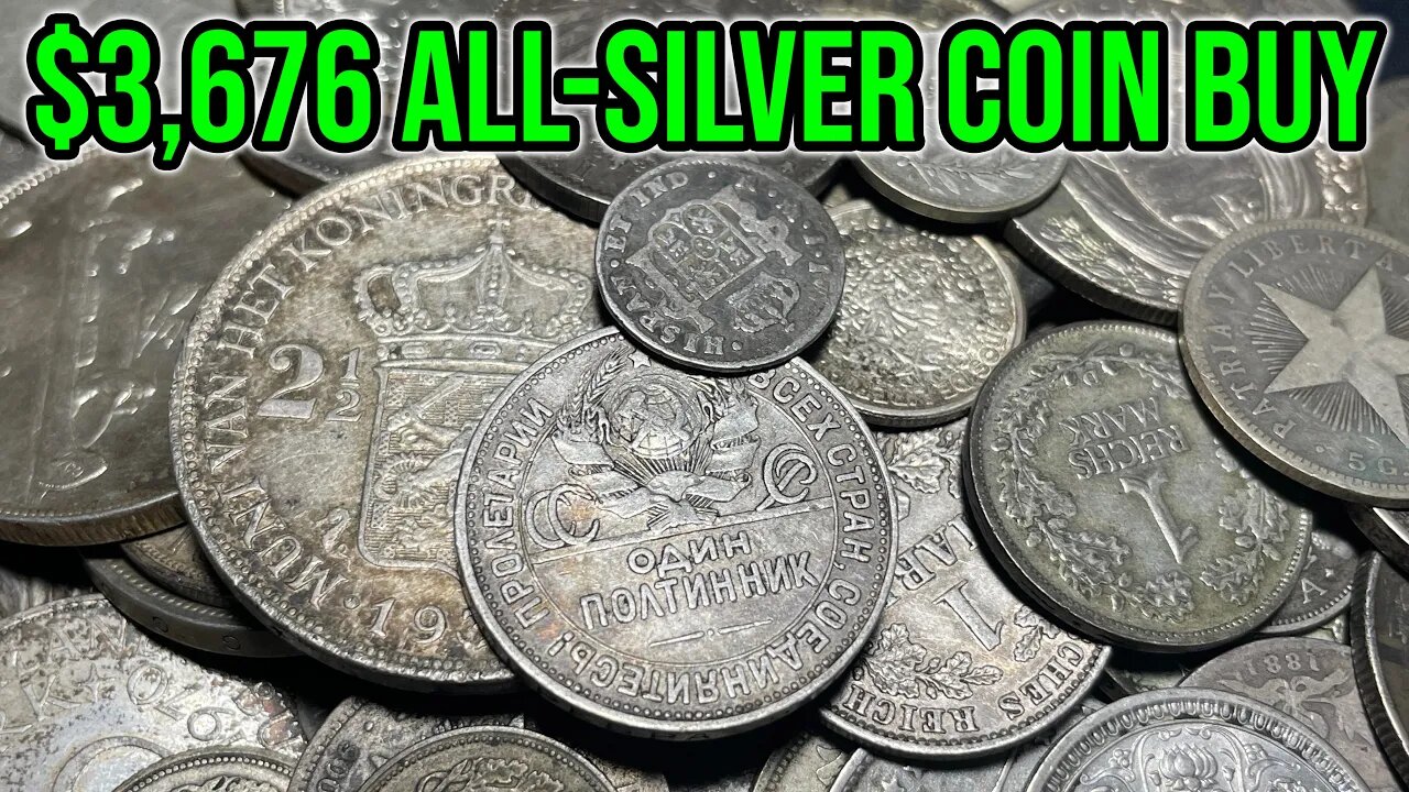 $3,676 ALL SILVER Coin Buy Unboxing - World Coin Search, Big Pickups, & Huge Giveaways