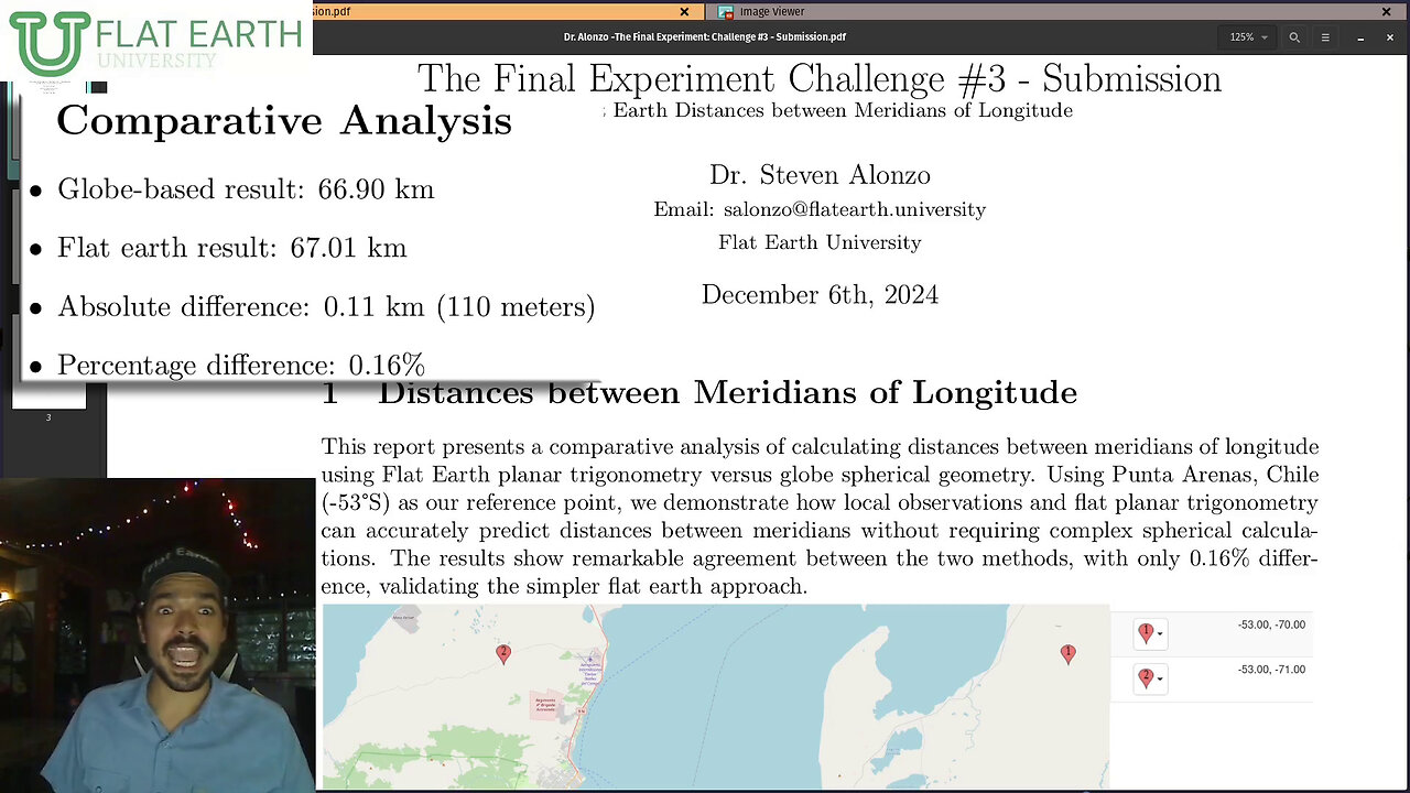 (The Final Experiment) Challenge #3 Submission - Flat Earth Distances between Meridians of Longitude