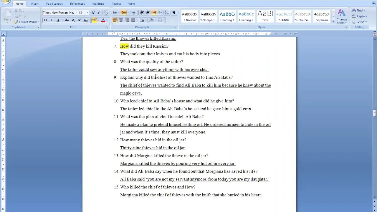 English A Class 4 14 12 2020