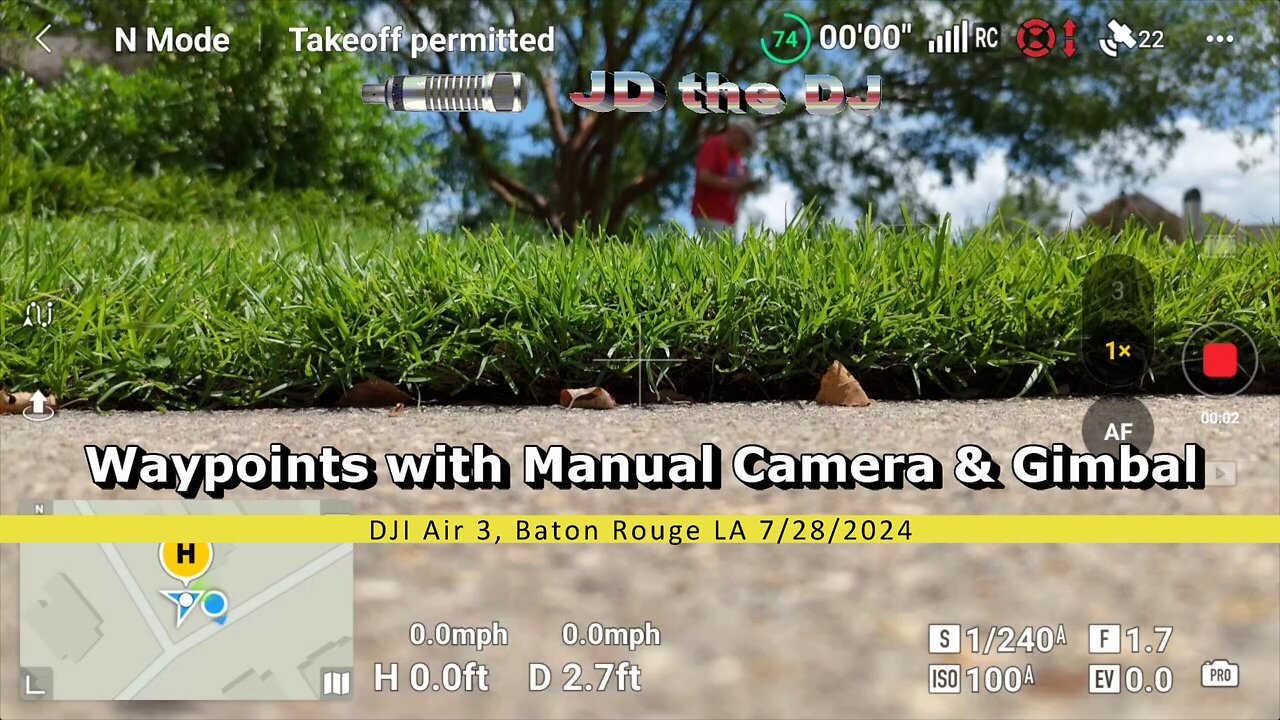 DJI Air 3 Waypoints With Manual Camera & Gimbal