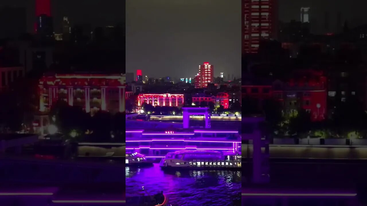 Yangtze river ferry Wuhan #china #wuhan #nightview