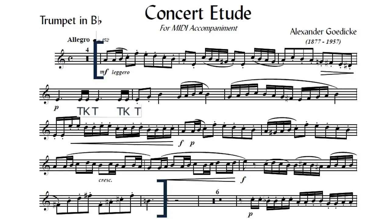 🎺🎺🎺 PREPARING Concert Etude by A. Goedicke - PART #1 (Play it with me!)