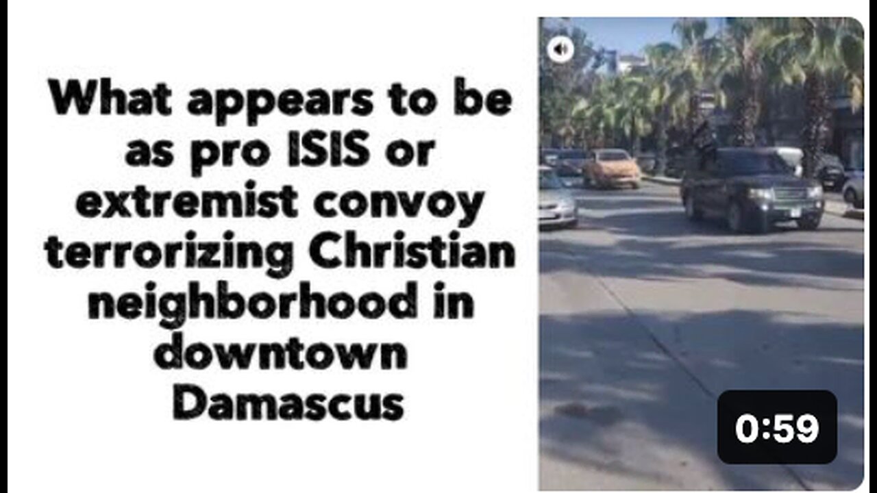 What appears to be as pro ISIS or extremist convoy terrorizing Christian neighborhood