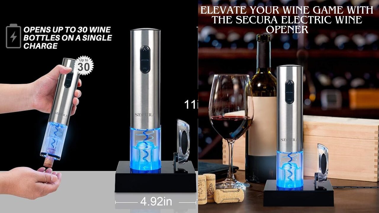 Elevate your wine game with the Secura Electric Wine Opener!