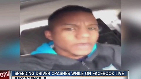 Man crashes while streaming 114 mph drive on Facebook Live