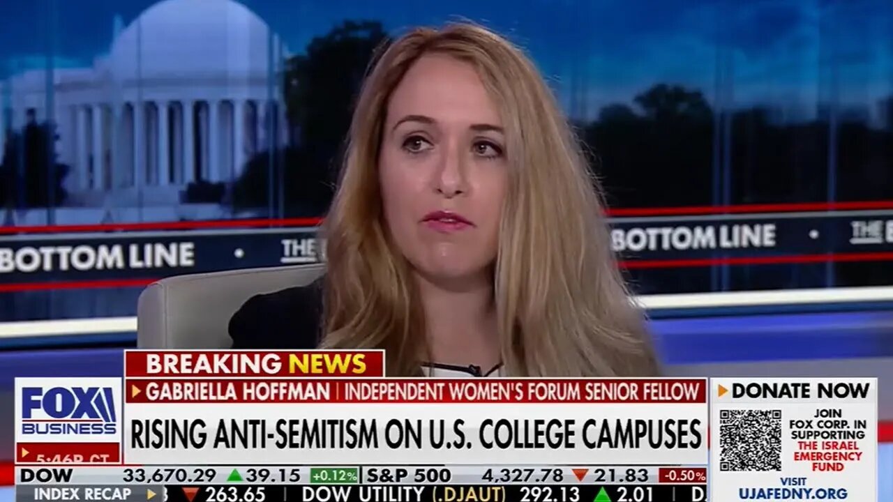 Gabby Hoffman Joins Fox Business to Discuss Anti-Semitism During Israel-Hamas War