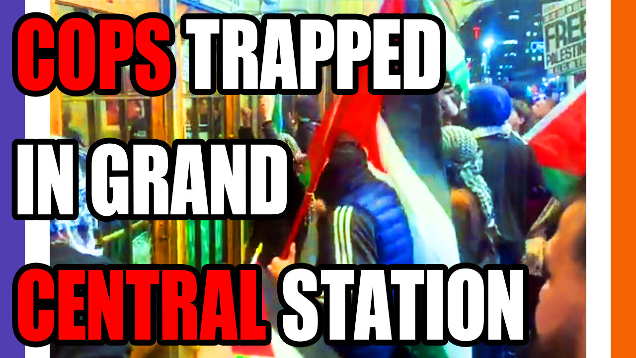 Pro Palestinian Protestors Trap Cops In Grand Central Station