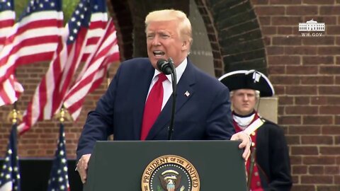 President Trump and the First Lady Participate in a Memorial Day Ceremony at Fort McHenry