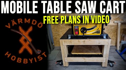 Mobile DIY Table Saw Cart