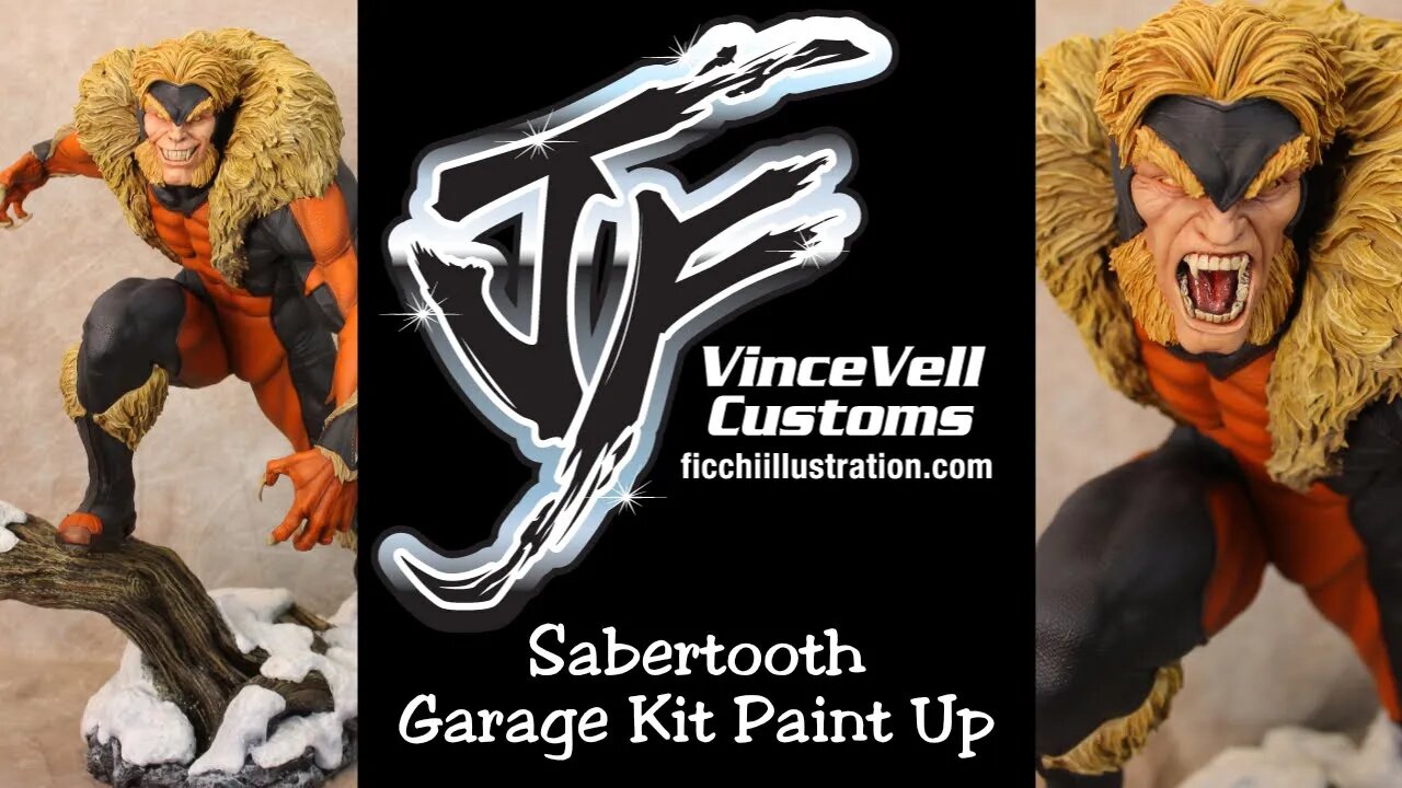 Sabertooth X-Men Resin Kit Statue Paint Up