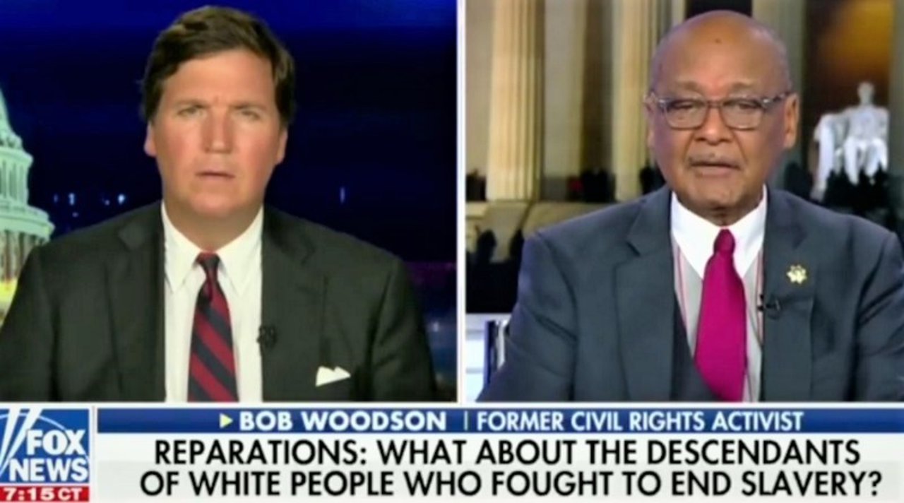 Civil rights activist slams slavery reparations on Tucker Carlson show